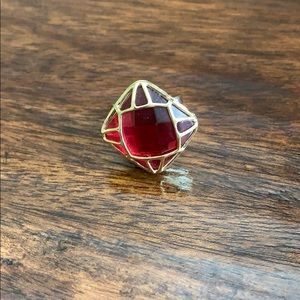 Ruby red Kendra Scott statement ring